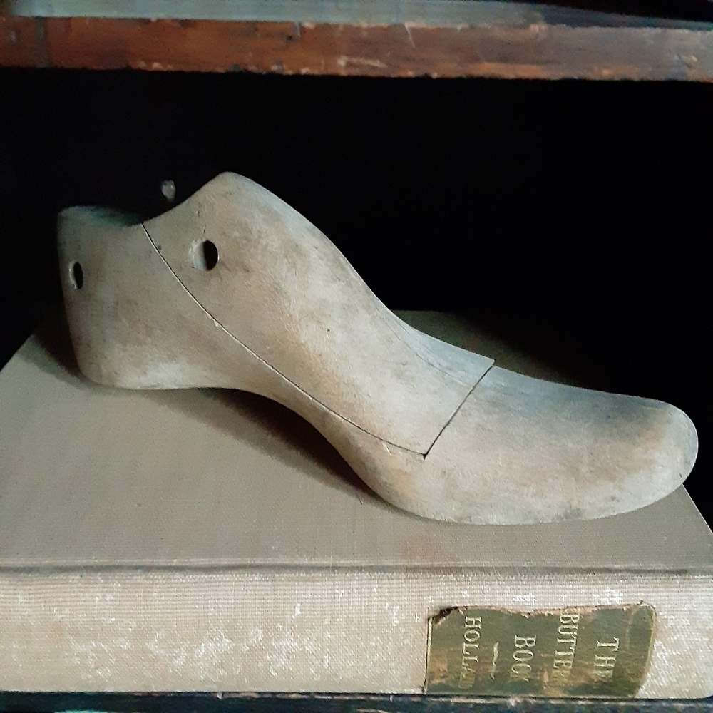 Antique Wooden Shoe Last Cobbler Form Vintage Shoe Mold Farmhouse Decor